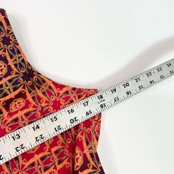 Julian Taylor Fit & Flare Dress Womens 10 Multicolor Geometric Sleeveless - Picture 4 of 11